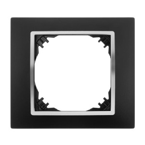 VESTRA ramka pojedyncza czarny/chrom 3871-46