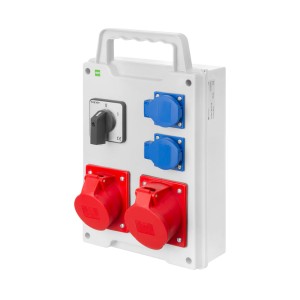 RS rozdzielnica budowlana IP44 wyłącznik 0/1 2X2P+Z 3P+N+Z 16A 3P+N+Z 32A 6214-16