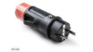 RED WT1 wtyczka z dławikiem IP54 2P+Z 16A/250V czarny XF1165