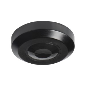 Czujnik ruchu PIR ZONA MINI-B/B 200VA Ø7,6 max 6,5m 360 st. IP20 IIkl. nastropowy czarny 37375