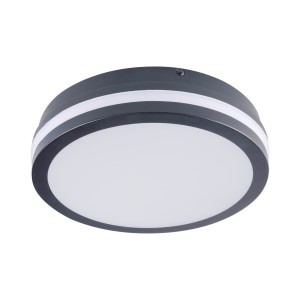 Plafoniera LED BENO 12-18W CCT-O G 1070-1740lm 3000-4000K ciepła/neutralna IP65 okrągła Ø22 IIkl. 5 lat gwar. grafitowy 38789