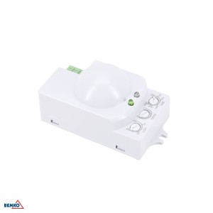 Czujnik ruchu mikrofalowy 1200W 360 stopni IP20 prostokątny biały B52-SES71WH