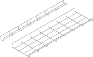 Korytko siatkowe zgrzewane z drutu galwanicznego 60x60mm KSG60H60/3 960210 /3m/