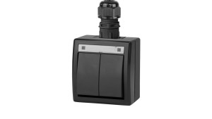 AQUANT 2K łącznik natynkowy świecznikowy IP65 antracytowy 5002-67