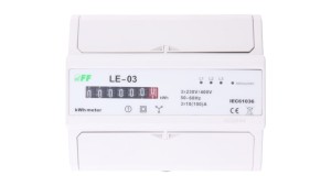 Licznik energii elektrycznej 3-fazowy 100A 230/400V z wyświetlaczem bębenkowym LE-03