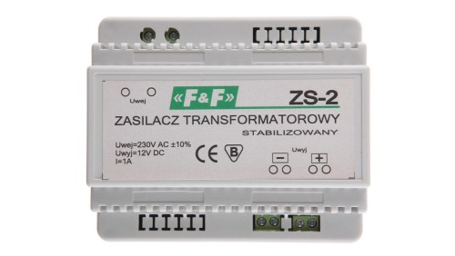 Zasilacz stabilizowany 230VAC/12VDC 12W 1A ZS-2