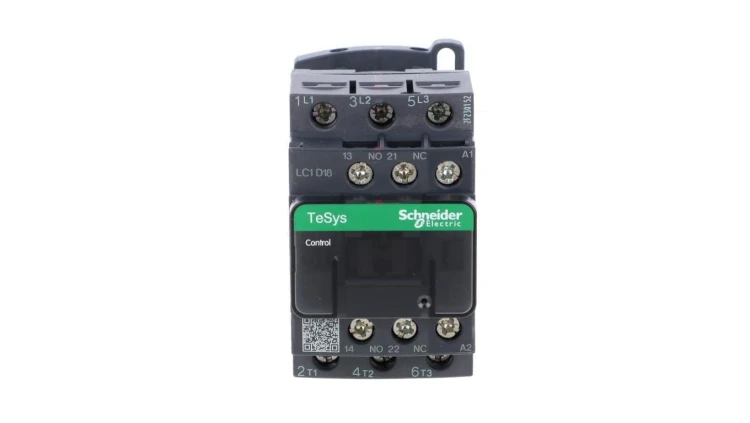TeSys Deca Stycznik mocy 18A 3P 380V AC 1Z 1R LC1D18Q7