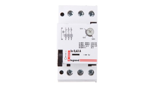 Wyłącznik silnikowy 3P 0,12kW 0,4-0,63A M 250 0,63 606803