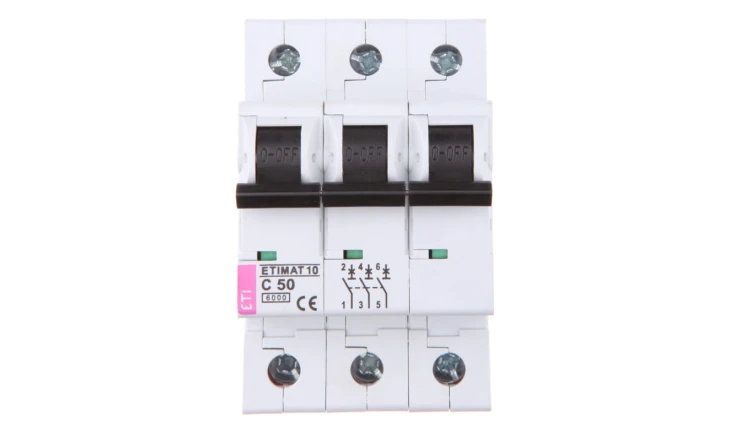 Wyłącznik nadprądowy 3P C 50A 6kA AC ETIMAT10 002135721