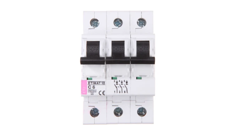 Wyłącznik nadprądowy 3P C 6A 10kA AC ETIMAT10 002135712