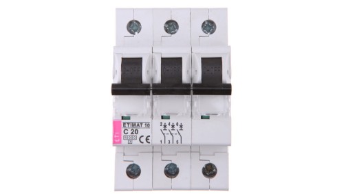 Wyłącznik nadprądowy 3P C 20A 10kA AC ETIMAT10 002135717