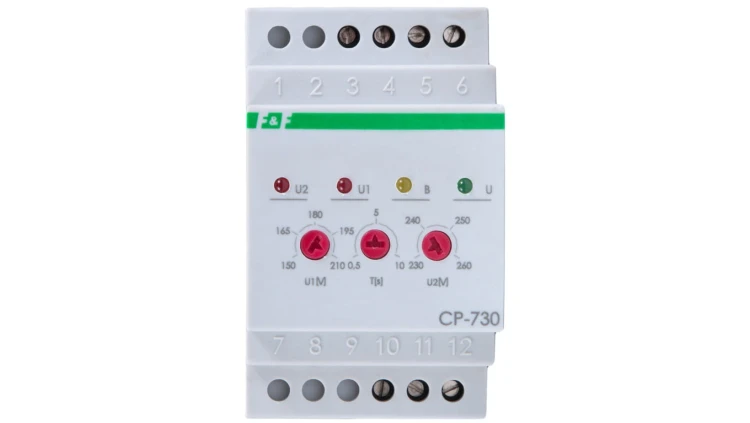 Przekaźnik kontroli napięcia 3-fazowy 1P 10A 150-210/230-260V AC CP-730