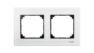 Merten M-Elegance Ramka podwójna szklana brylantowy biały MTN404219