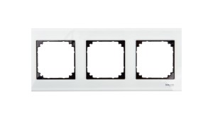 Merten M-Elegance Ramka potrójna szklana brylantowy biały MTN404319