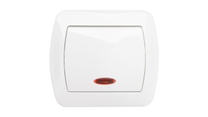 Simon Akord Łącznik jednobiegunowy z podświetleniem biały AW1L/11