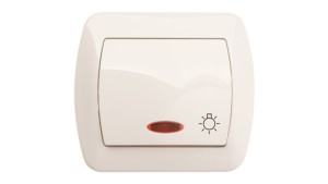 Simon Akord Przycisk /światło/ z podświetleniem biały AS1L/11