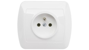 Simon Akord Gniazdo pojedyncze z/u 16A IP20 białe AGZ1e/11