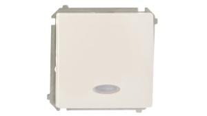 Simon Basic Łącznik jednobiegunowy z podświetleniem, szybkozłącza, biały BMW1L.01/11