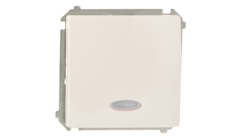 Simon Basic Łącznik jednobiegunowy z podświetleniem, szybkozłącza, biały BMW1L.01/11