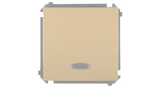 Simon Basic Łącznik jednobiegunowy z podświetleniem, szybkozłącza, beżowy BMW1L.01/12