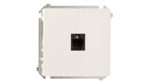 Simon Basic Gniazdo telefoniczne pojedyncze RJ11 białe BMTU.01/11