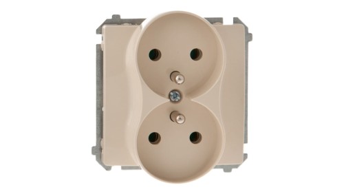 Simon Basic Gniazdo podwójne z/u 16A IP20 beżowe BMGZ2M.01/12