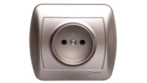 Simon Akord Gniazdo pojedyncze b/u 16A IP20 satyna metalizowana AG1e/29