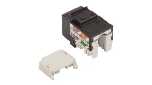 Simon Connect Wkład gniazda komputerowego pojedynczy RJ45 kat.6 nieekranowany czarny CJ645U UTP