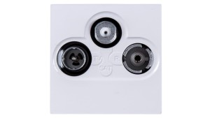 MOSAIC Gniazdo antenowe RTV/SAT gwiazda białe 078786