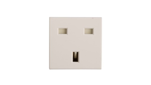 MOSAIC Gniazdo pojedyncze z/u 13A standard brytyjski białe 077505