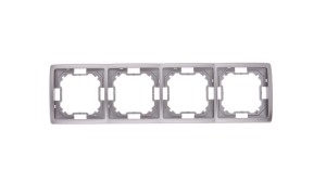 Simon Basic Standard Ramka poczwórna uniwersalna stal inox BMR4/21