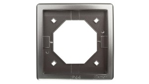 Simon Basic Standard Ramka bryzgoszczelna pojedyncza IP44 z uszczelką stal inox BMR1B/21