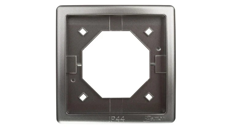 Simon Basic Standard Ramka bryzgoszczelna pojedyncza IP44 z uszczelką stal inox BMR1B/21