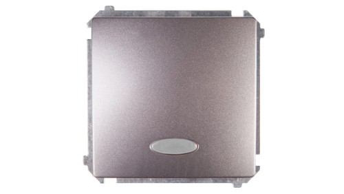 Simon Basic Łącznik jednobiegunowy z podświetleniem, szybkozłącza, stal inox BMW1L.01/21