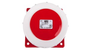 Gniazdo tablicowe skośne 32A 5P 400V /80x97/ czerwone IP67 POWER TWIST 4252-6