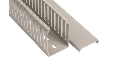 Korytko grzebieniowe samogasnące 4/6/4 40x60 szare z pokrywą PV UV /2m/ (opak. 56m)