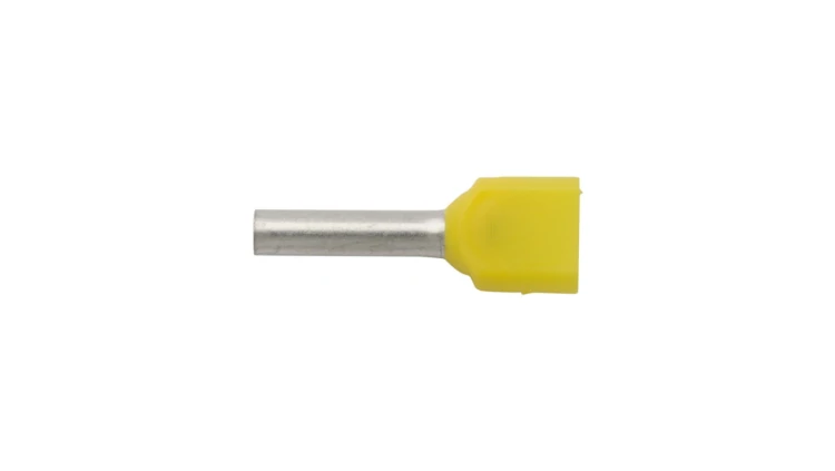 Końcówka tulejkowa izolowana HI 2X1/10 żółta E08KH-02020104921 /100szt./