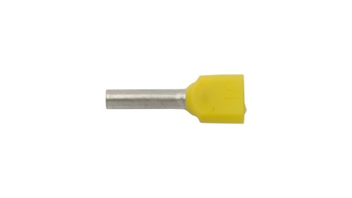 Końcówka tulejkowa izolowana HI 2X1/10 żółta E08KH-02020101001 (500szt.)