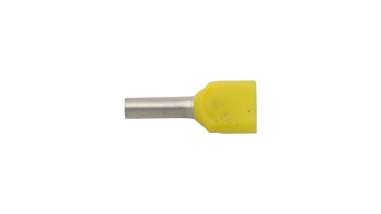 Końcówka tulejkowa izolowana HI 2X1/8 żółta E08KH-02020104721 /100szt./
