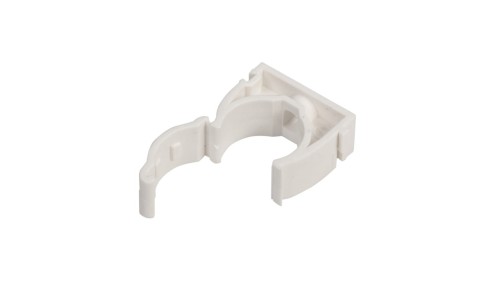 Uchwyt zamknięty do rur 22mm biały UZE-22 /100szt./
