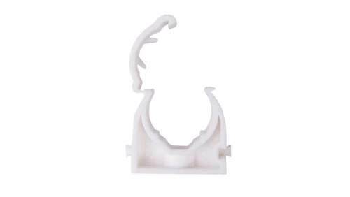 Uchwyt zamknięty do rur 20mm biały UZE-20 /100szt./