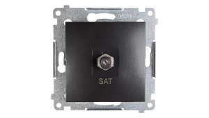 Simon 54 Gniazdo antenowe pojedyncze SAT antracyt DASF1.01/48