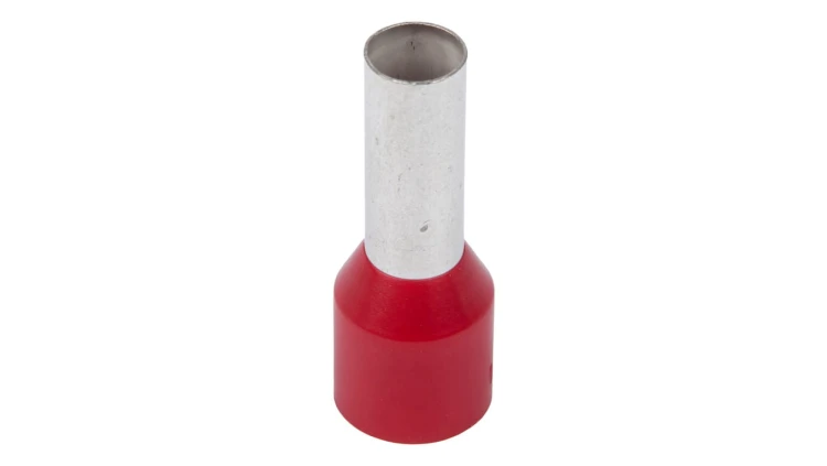 Końcówka tulejkowa izolowana TI 10mm2/12mm czerwona cynowana TI10L12 /100szt./