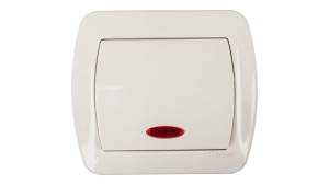 Simon Akord Łącznik jednobiegunowy z podświetleniem beżowy AW1L/12