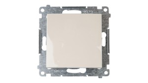 Simon 54 Łącznik jednobiegunowy, szybkozłącza, kremowy DW1.01/41
