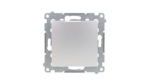 Simon 54 Łącznik jednobiegunowy, szybkozłącza, srebrny mat DW1.01/43