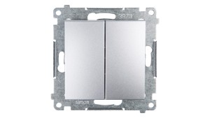 Simon 54 Łącznik świecznikowy, szybkozłącza, srebrny mat DW5.01/43