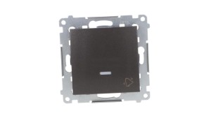 Simon 54 Przycisk /dzwonek/ z podświetleniem, szybkozłącza, antracyt DD1L.01/48