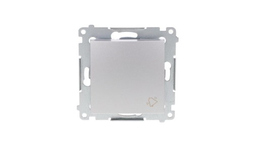 Simon 54 Przycisk /dzwonek/, szybkozłącza, srebrny mat DD1.01/43