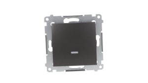 Simon 54 Przycisk pojedynczy zwierny z podświetleniem, szybkozłącza, antracyt DP1L.01/48